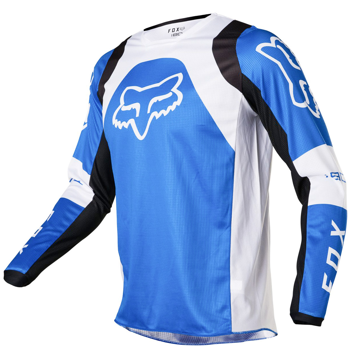 Джерси/футболка для мотокросса (детская) FOX №3 / Blue/White (рост 140-145 см)
