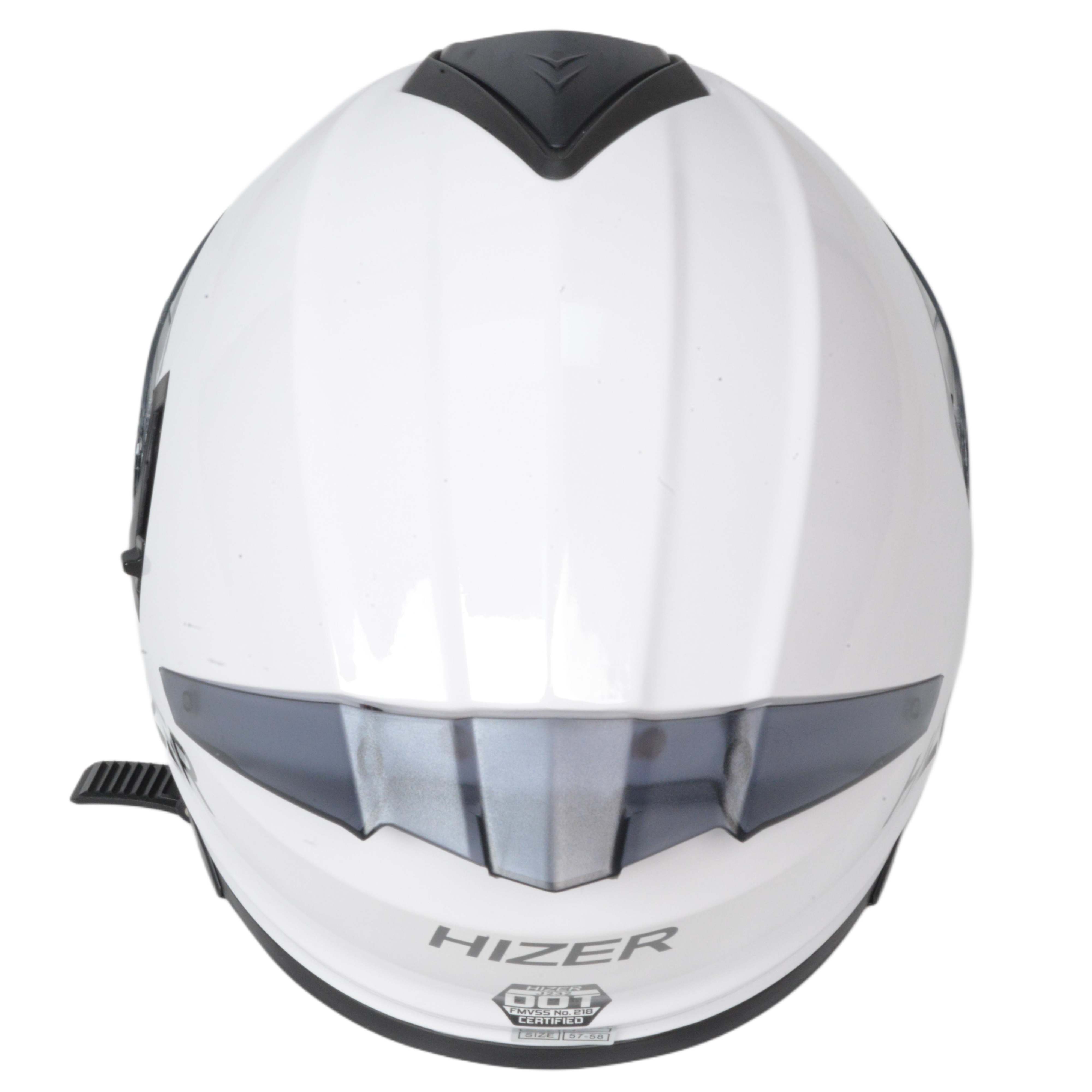 Шлем мото открытый HIZER J232 №1 (M) white (2 визора)