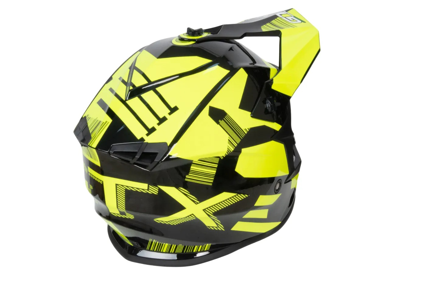 Шлем мото кроссовый GTX 633 №6 (S) BLACK/FLUO YELLOW