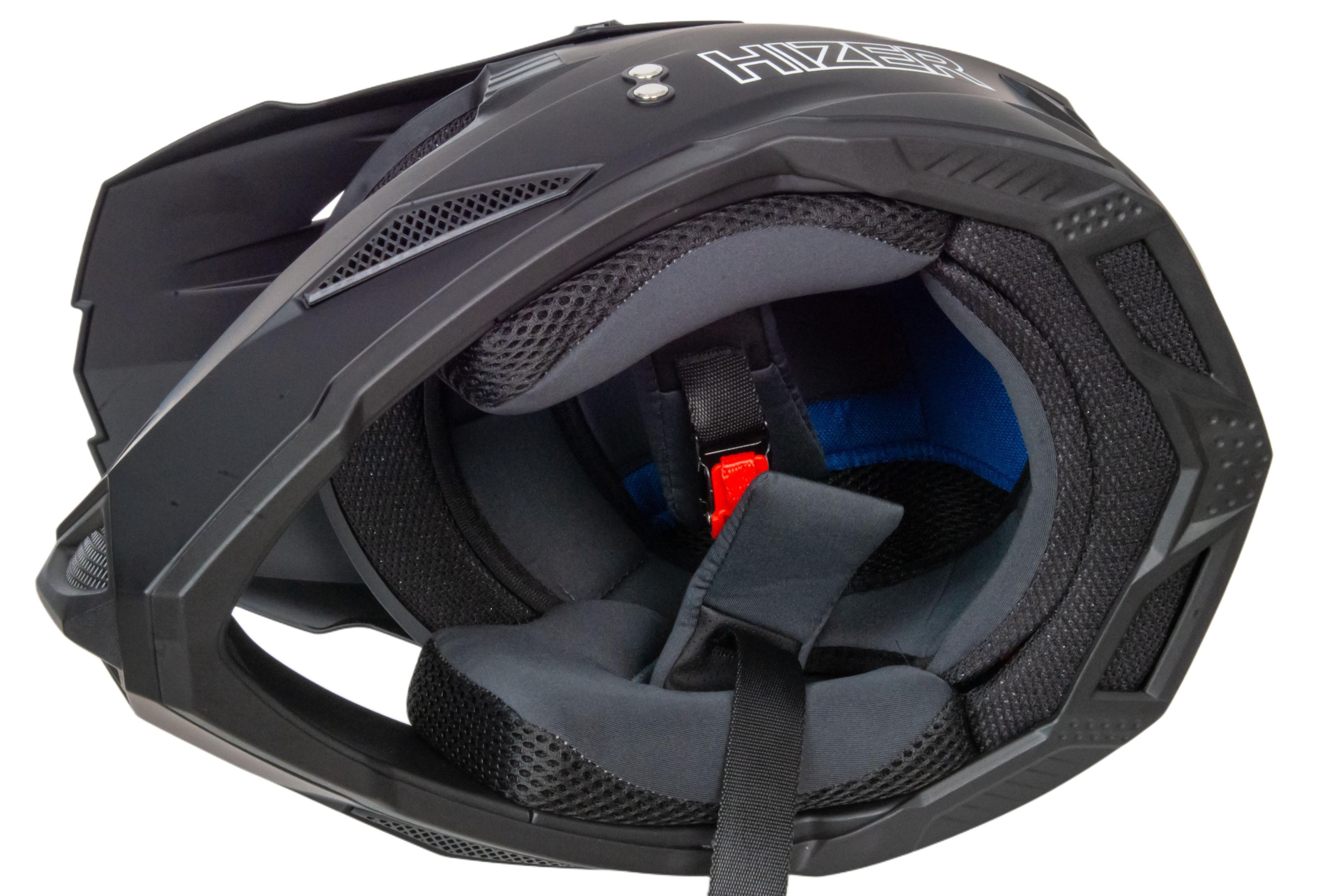 Шлем мото кроссовый HIZER J6801 №3 (XL) matt black