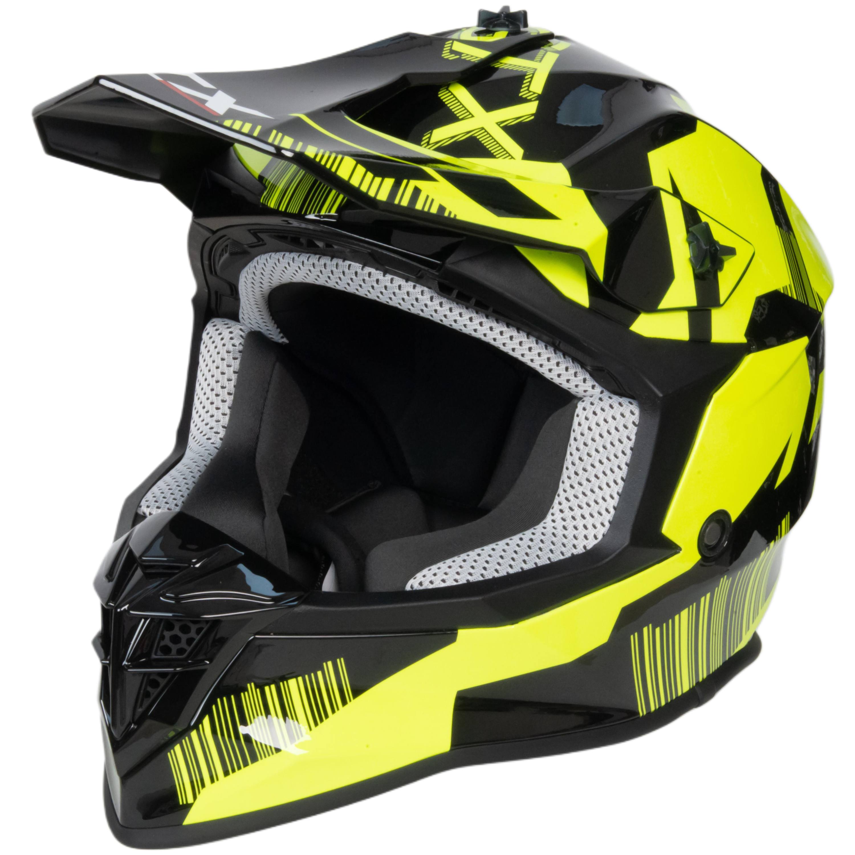 Шлем мото кроссовый GTX 633 №6 (XL) BLACK/FLUO YELLOW