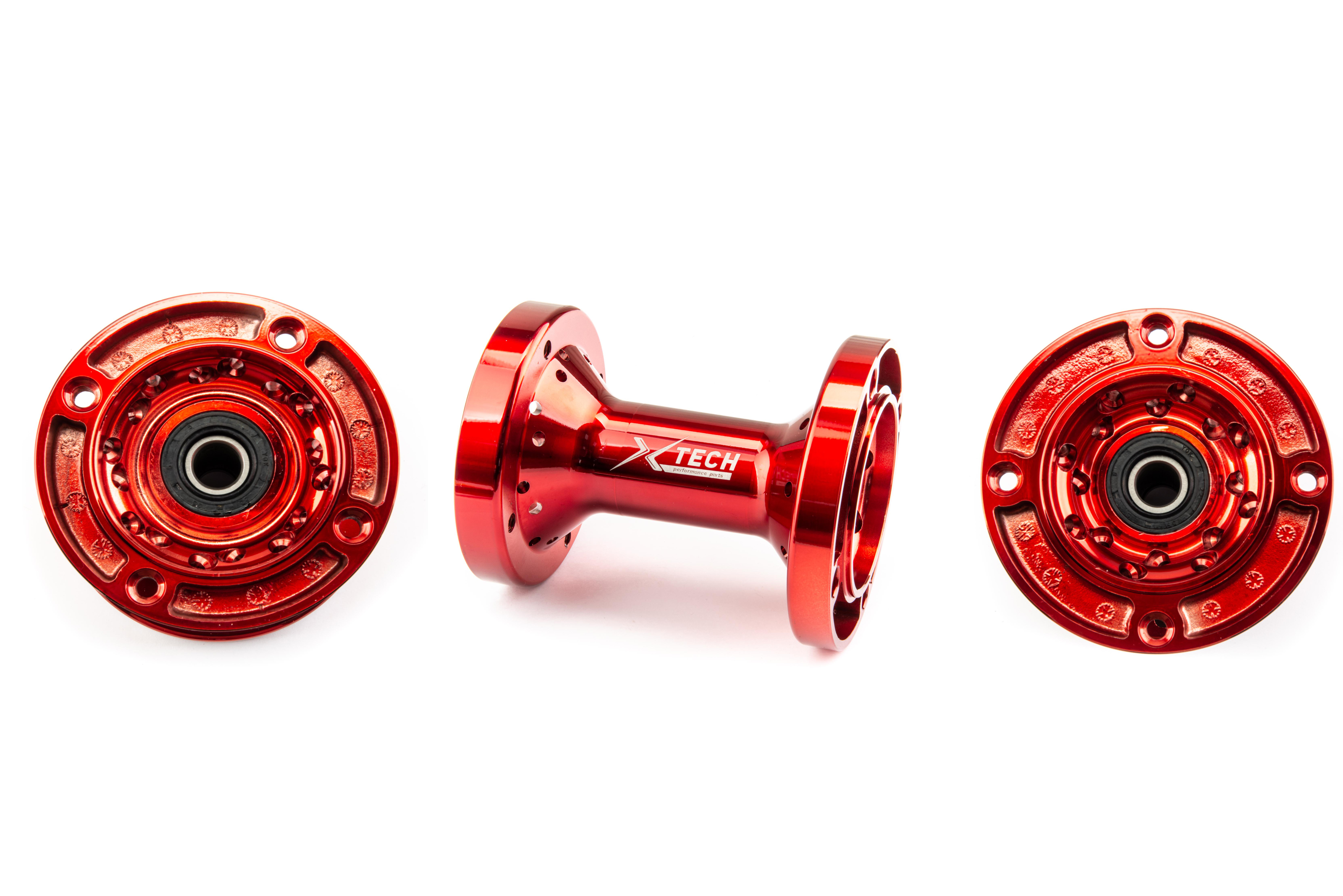Ступица задняя CNC (R12"/14"/17" d=15mm) красная