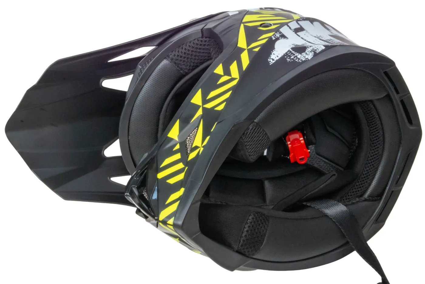 Шлем мото кроссовый HIZER 211 №2 (S)  black/green (подростковый)
