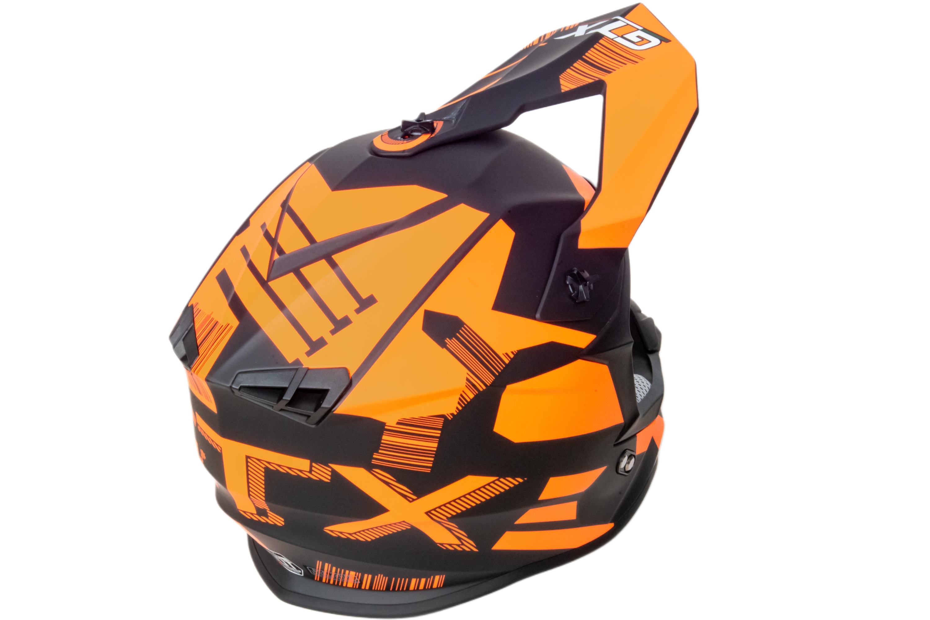 Шлем мото кроссовый GTX 633 №5 (S) BLACK/FLUO ORANGE