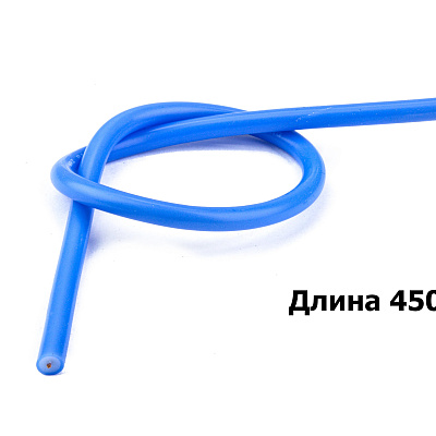 Провод высоковольтный силиконовый (синий) 450 mm.