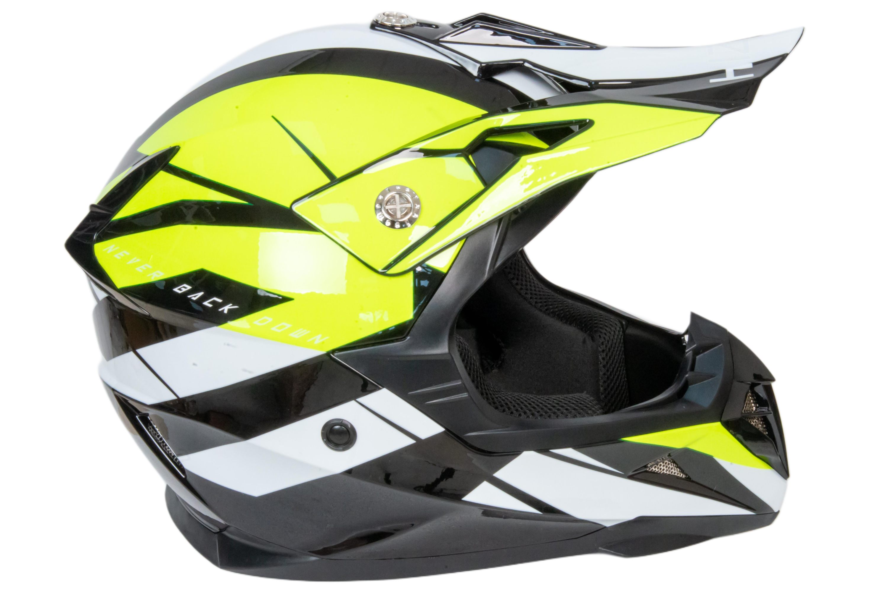 Шлем мото кроссовый HIZER 915 №7 (M) neon/yellow/white