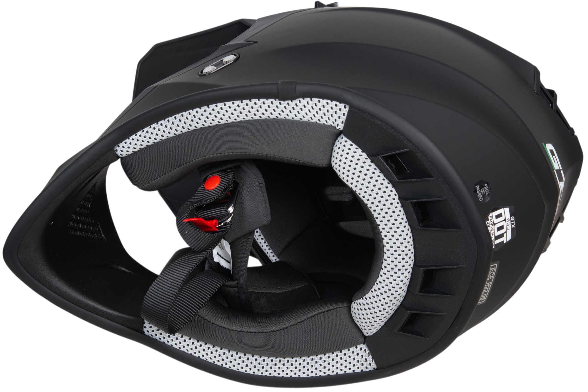 Шлем мото кроссовый GTX 633 №14 (XL) MATTE BLACK