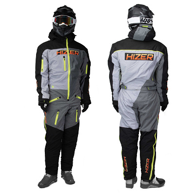 Комбинезон для снегохода HIZER №3 black-gray (текстиль) (L)