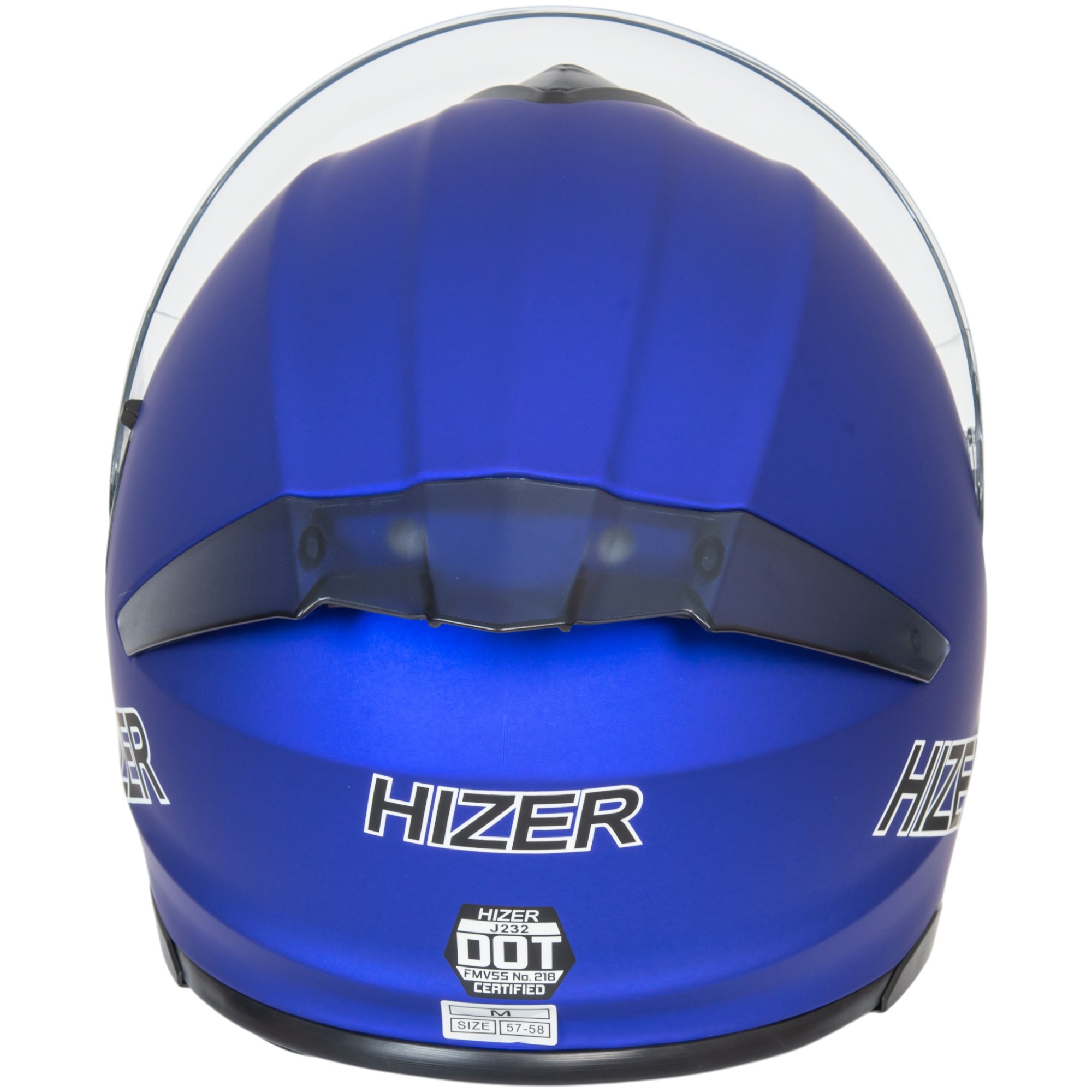 Шлем мото открытый HIZER J232 №2 (M) matte blue (2 визора)