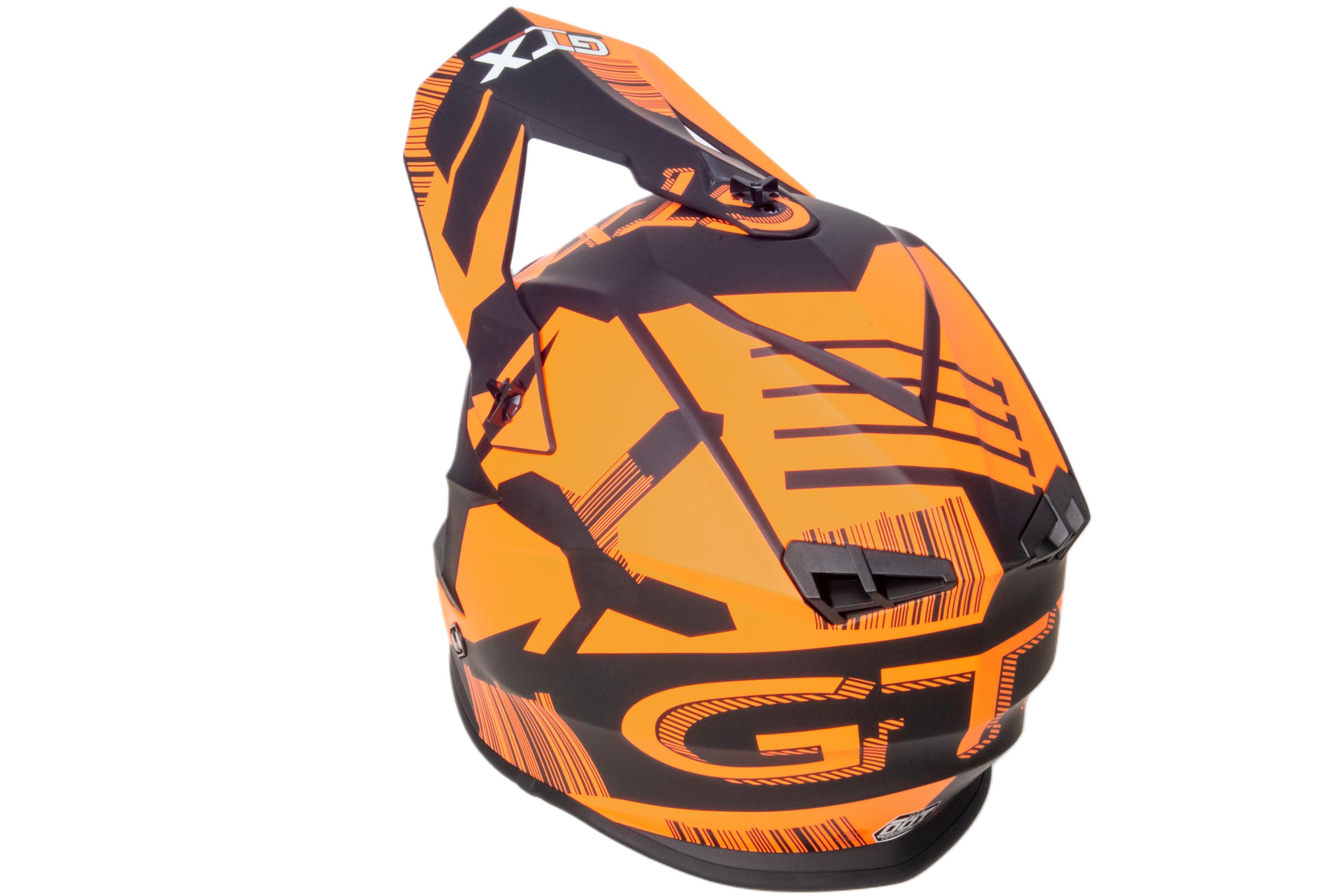 Шлем мото кроссовый GTX 633 №5 (S) BLACK/FLUO ORANGE