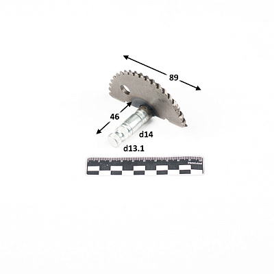 Вал кикстартера с сектором 10" 139QMB 50/80см3