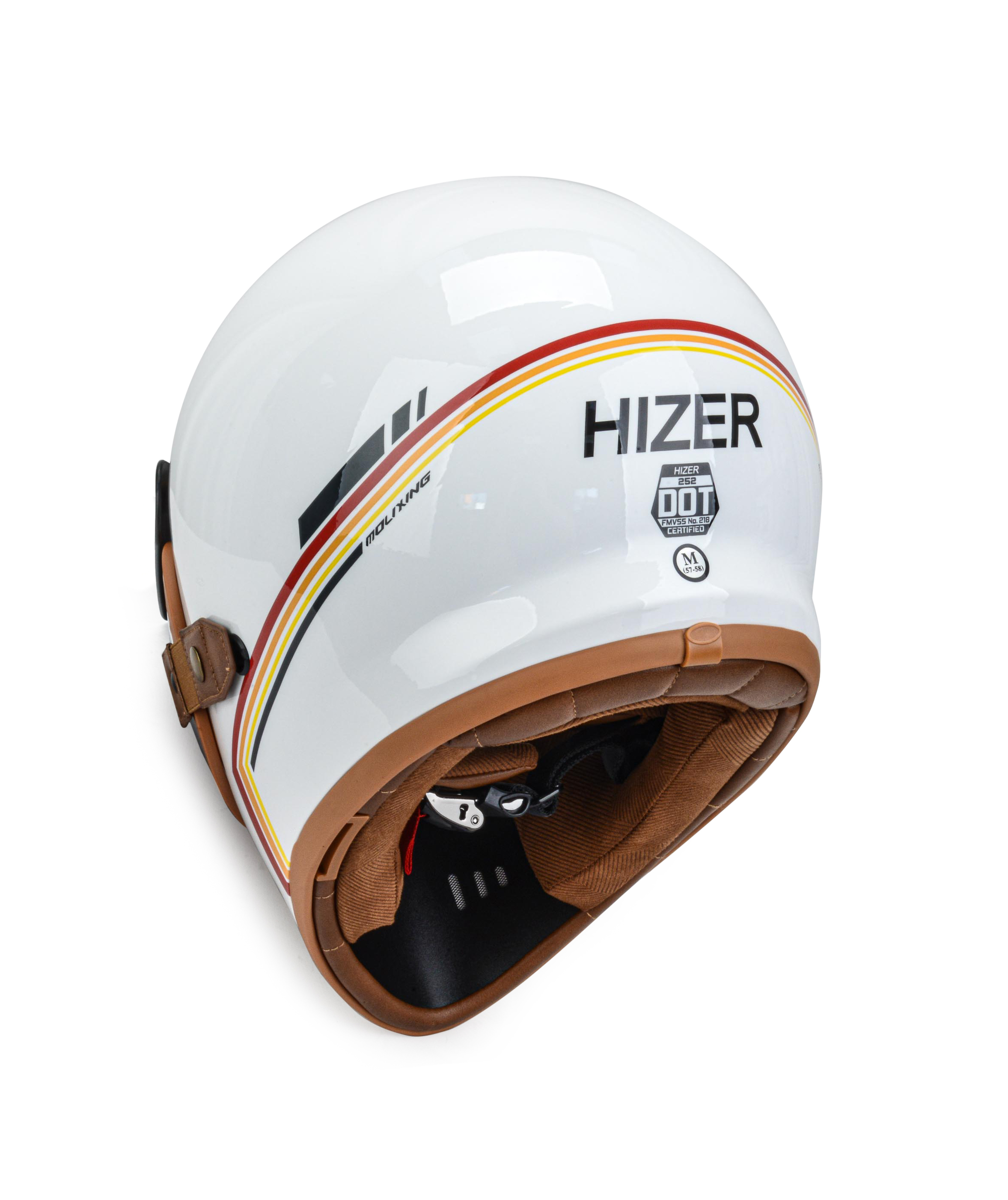 Шлем мото мотард HIZER 252 №1 (L) white