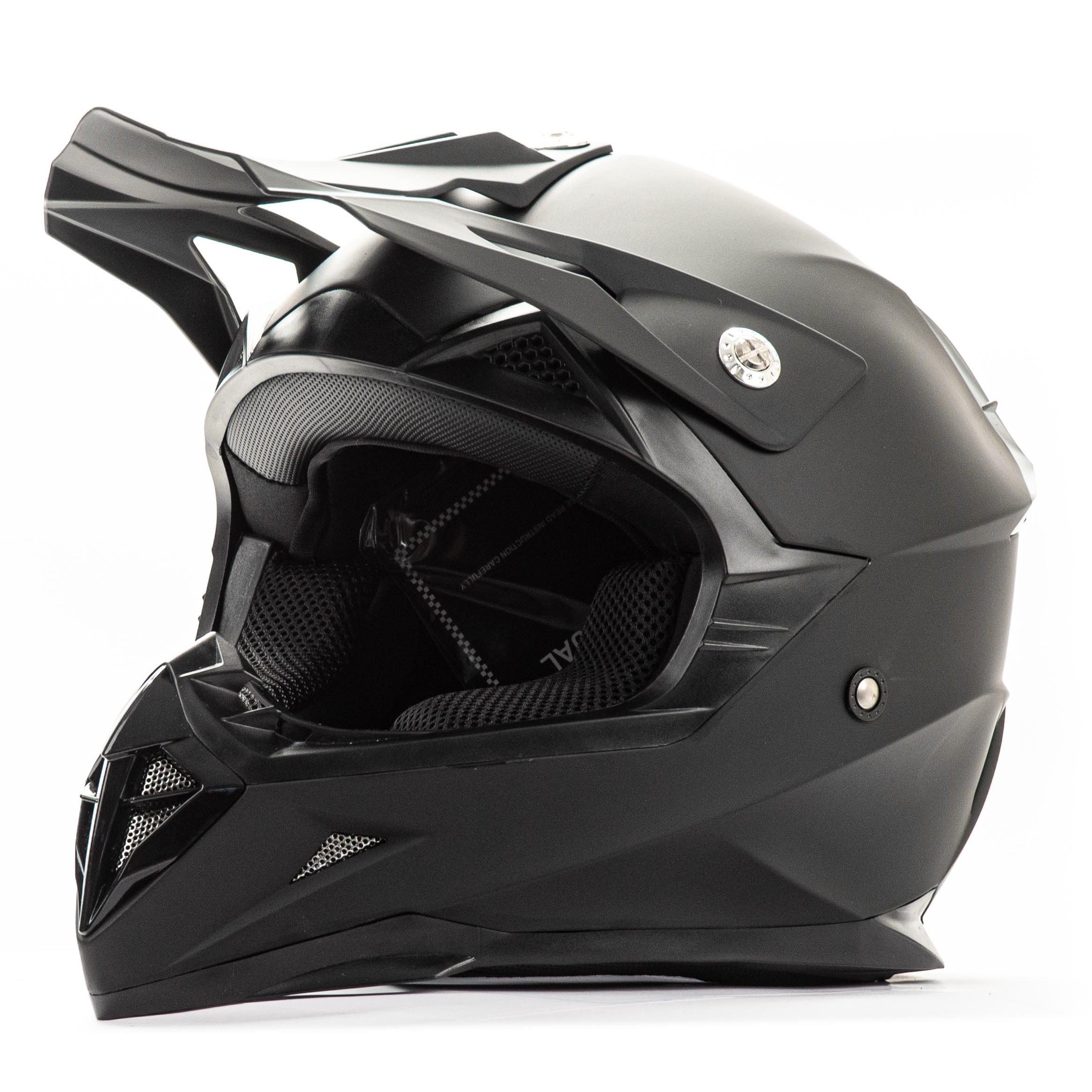 Шлем мото кроссовый HIZER 615 №2 (L)  matt black