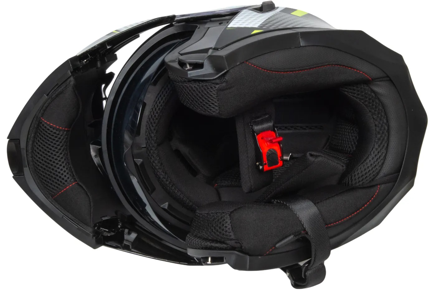 Шлем мото интеграл HIZER B5162 №3 (S)  black/lemon