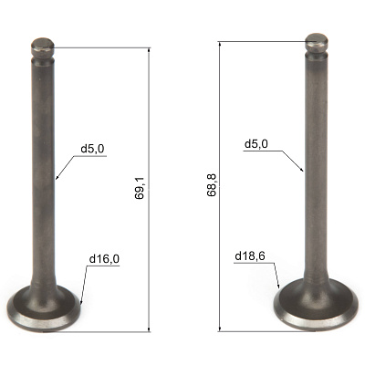 Клапаны 139QMB 50/80см3 (компл. 2шт)