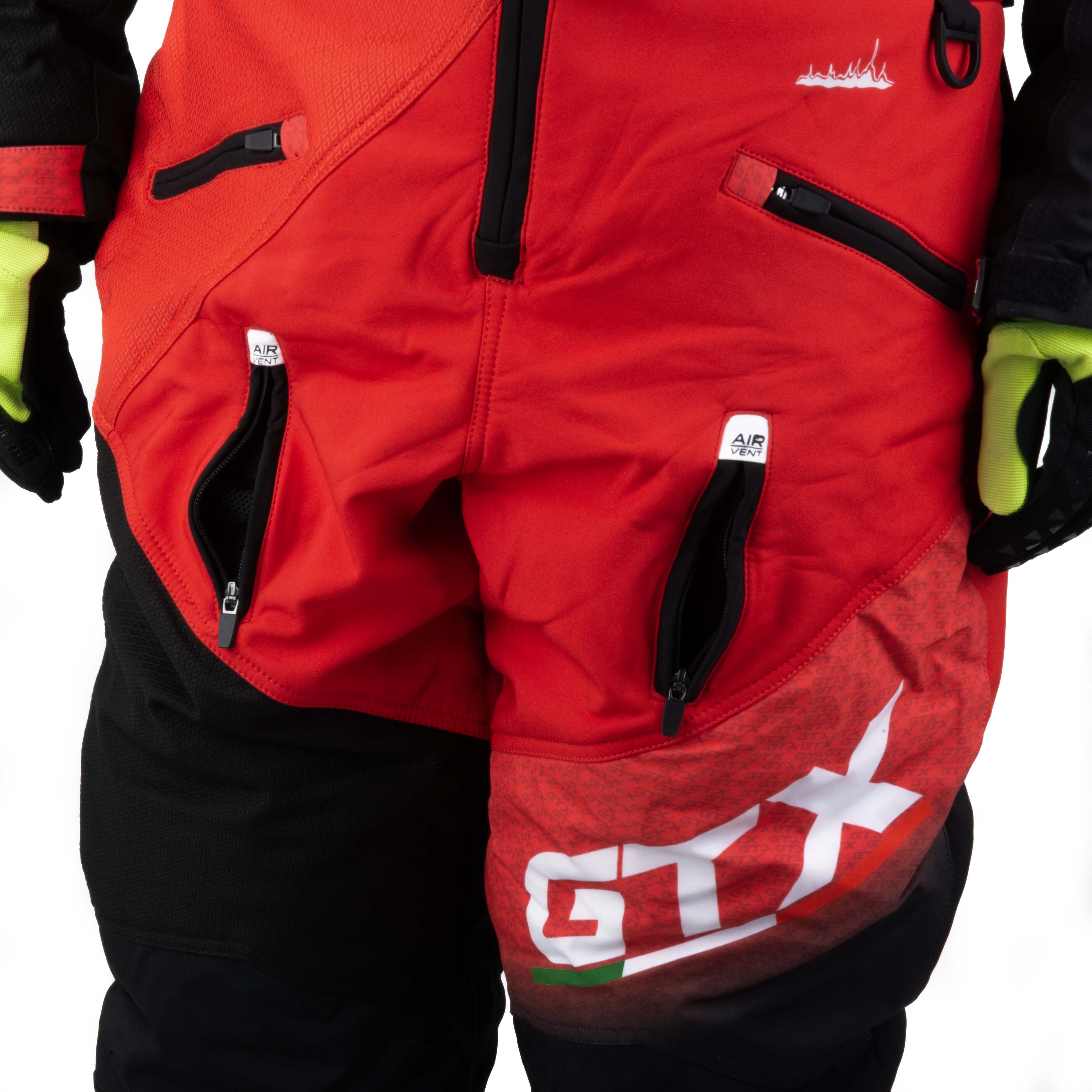 Комбинезон для снегохода GTX №2 black-red (текстиль) (XXL)
