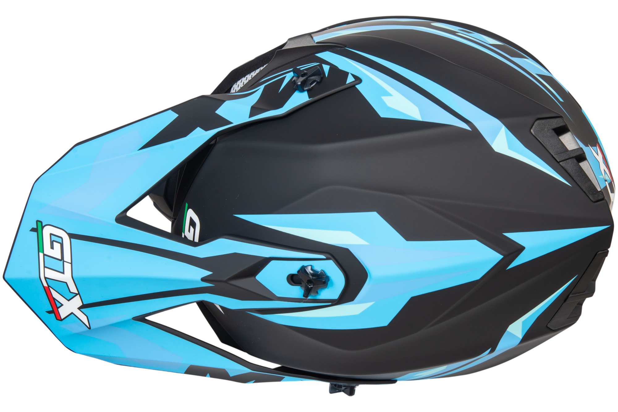 Шлем мото кроссовый GTX 633 №4 (L) BLACK/BLUE