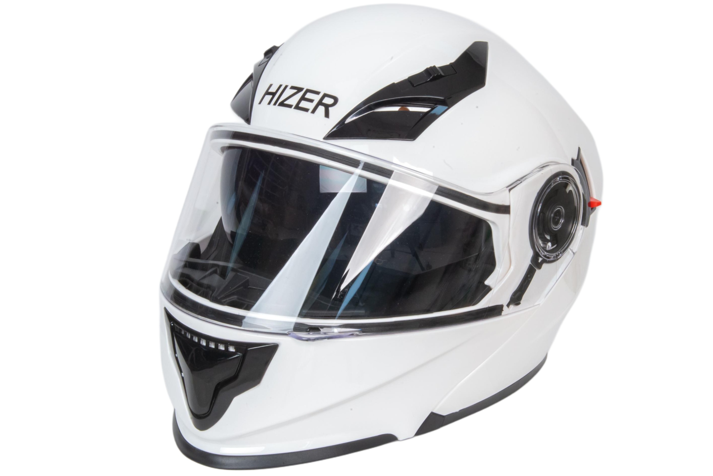 Шлем мото модуляр HIZER 627 (L) white (2 визора)
