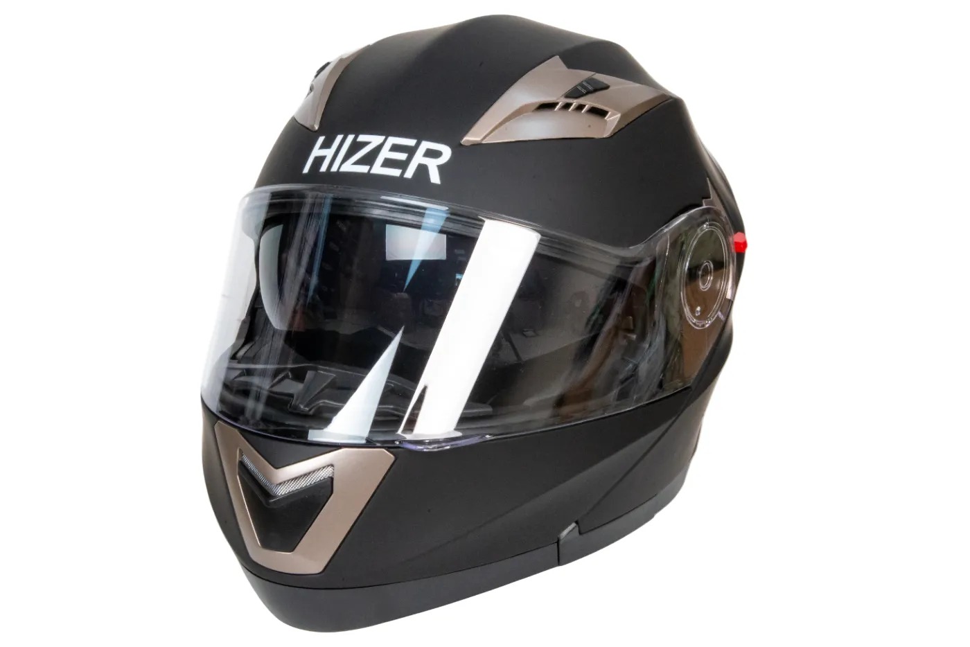Шлем мото модуляр HIZER 625 №1 (M) matt black (2 визора)