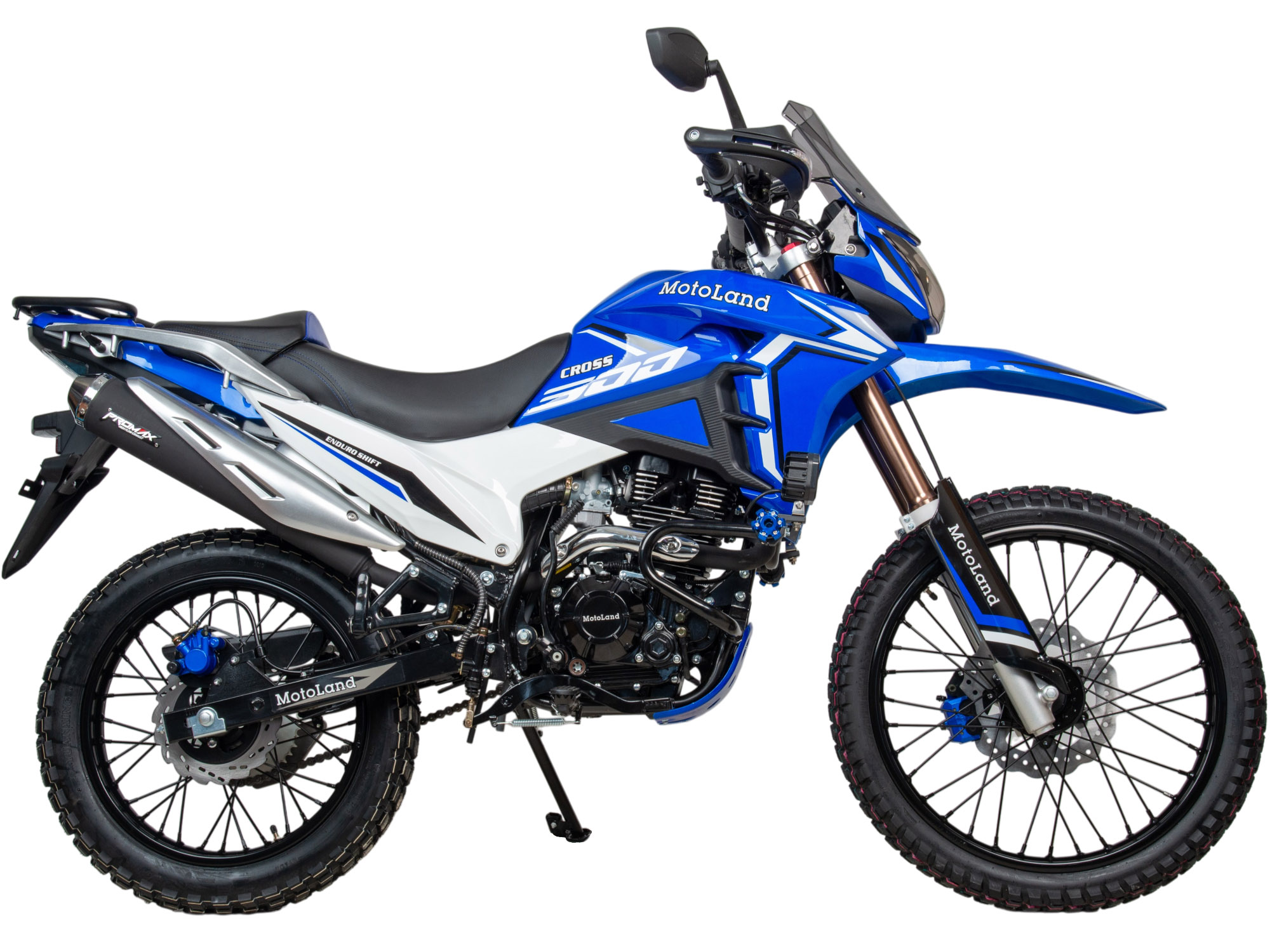 Мотоцикл Кросс 300 ENDURO SHIFT синий