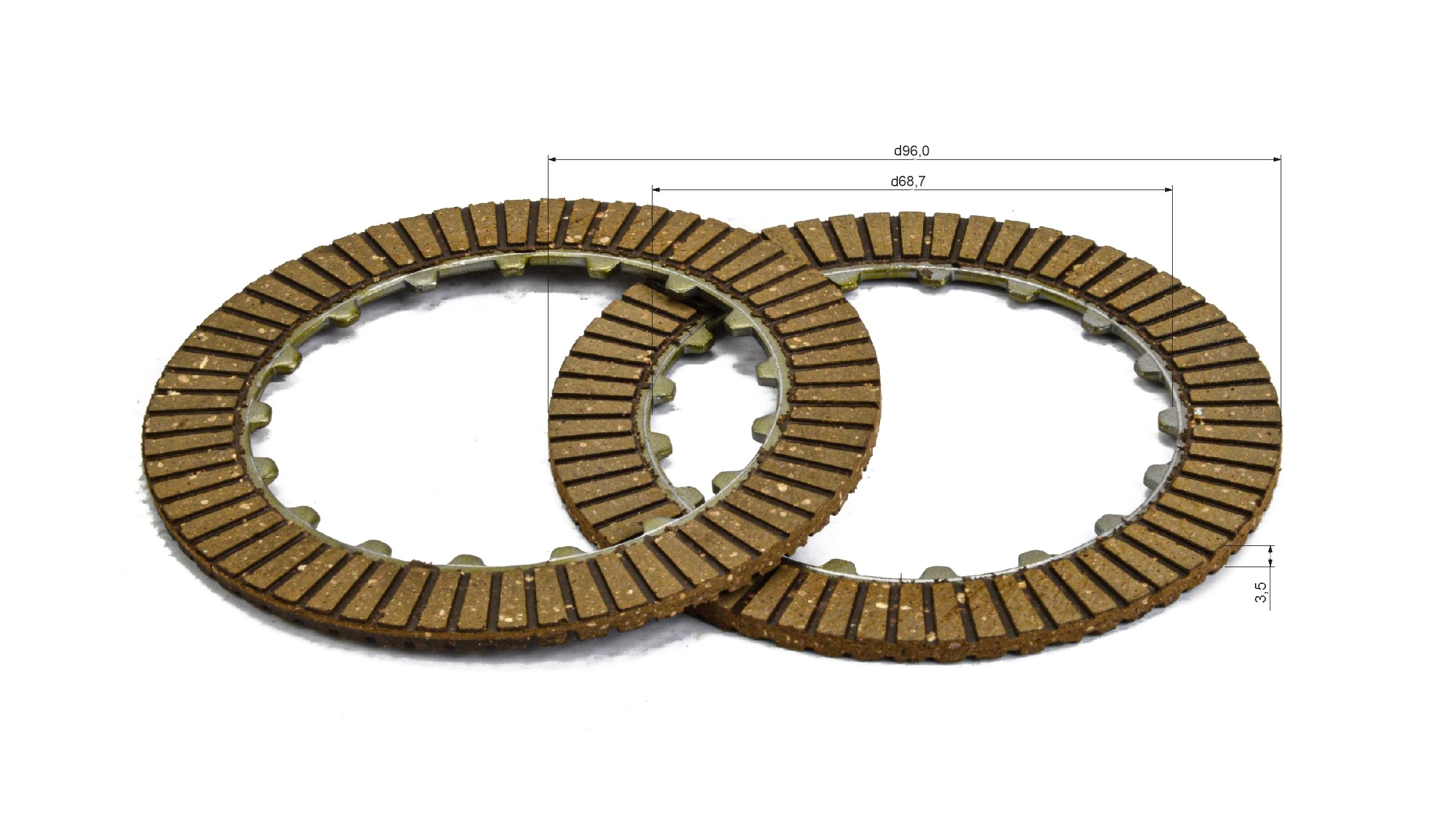 Диск сцепления 139FMB,147FMH,152FMH 50-110см3 (компл 2шт) X-TECH