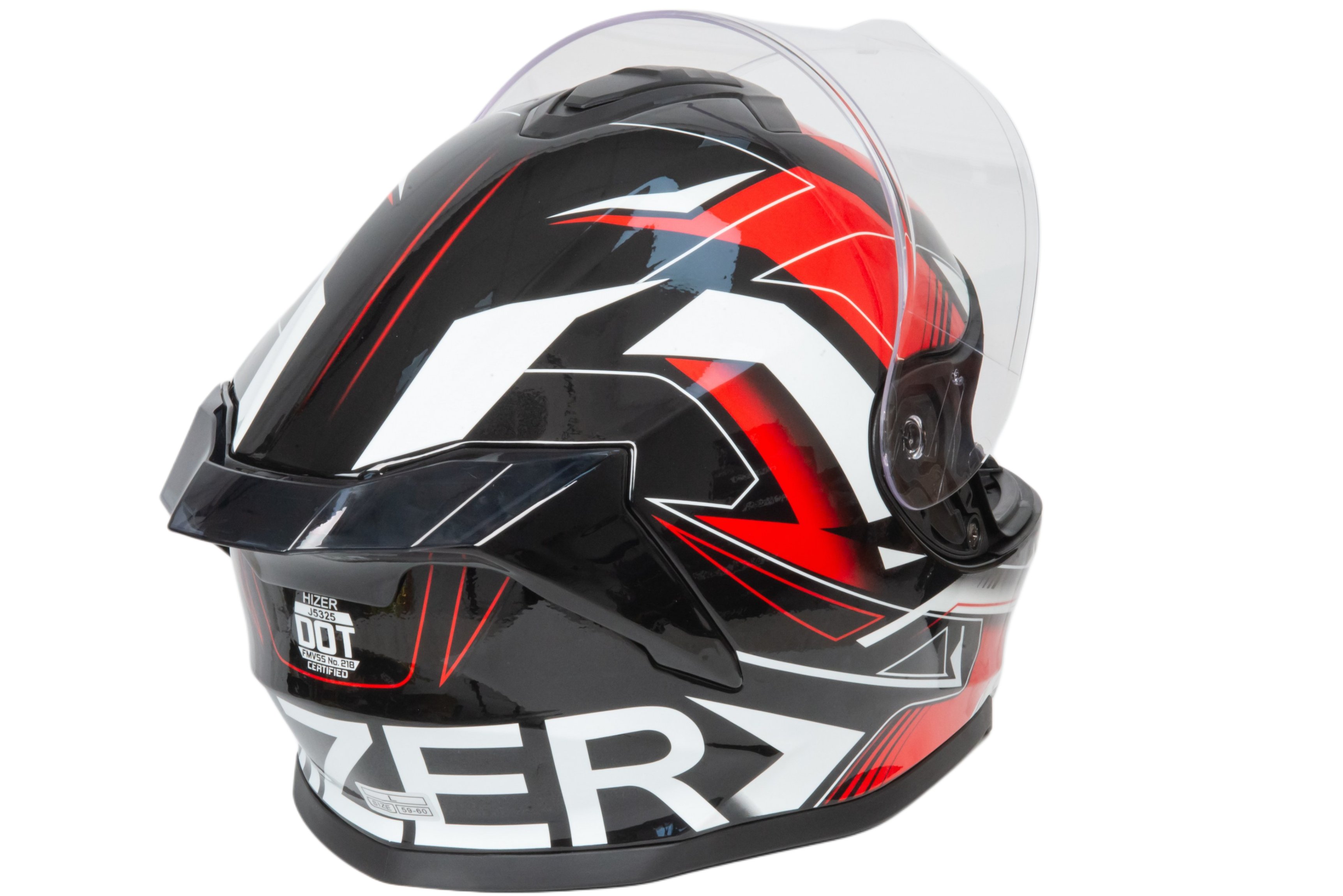 Шлем мото интеграл HIZER J5325 №2 (M) red