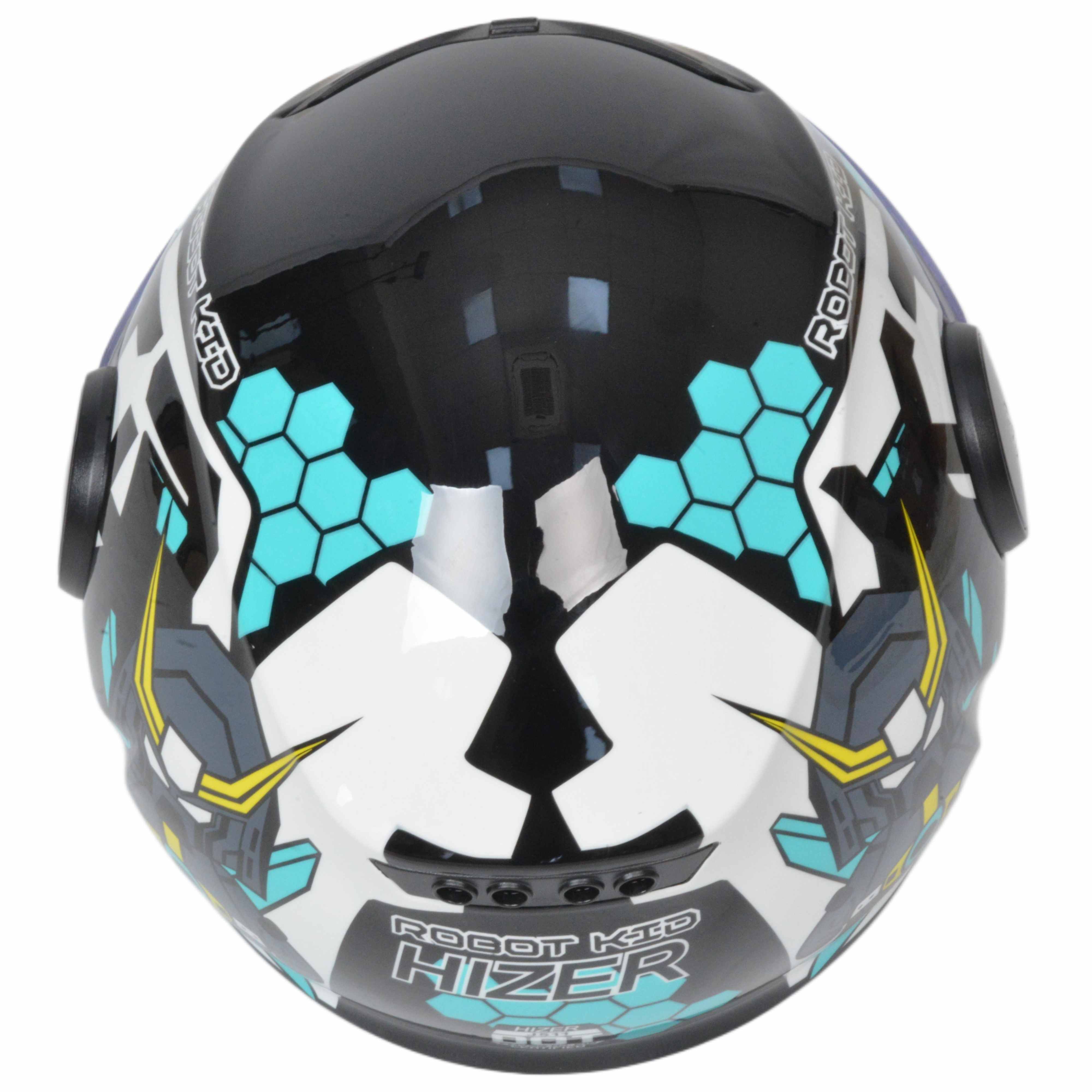 Шлем мото открытый HIZER J511 №2 blue/black (M) детский