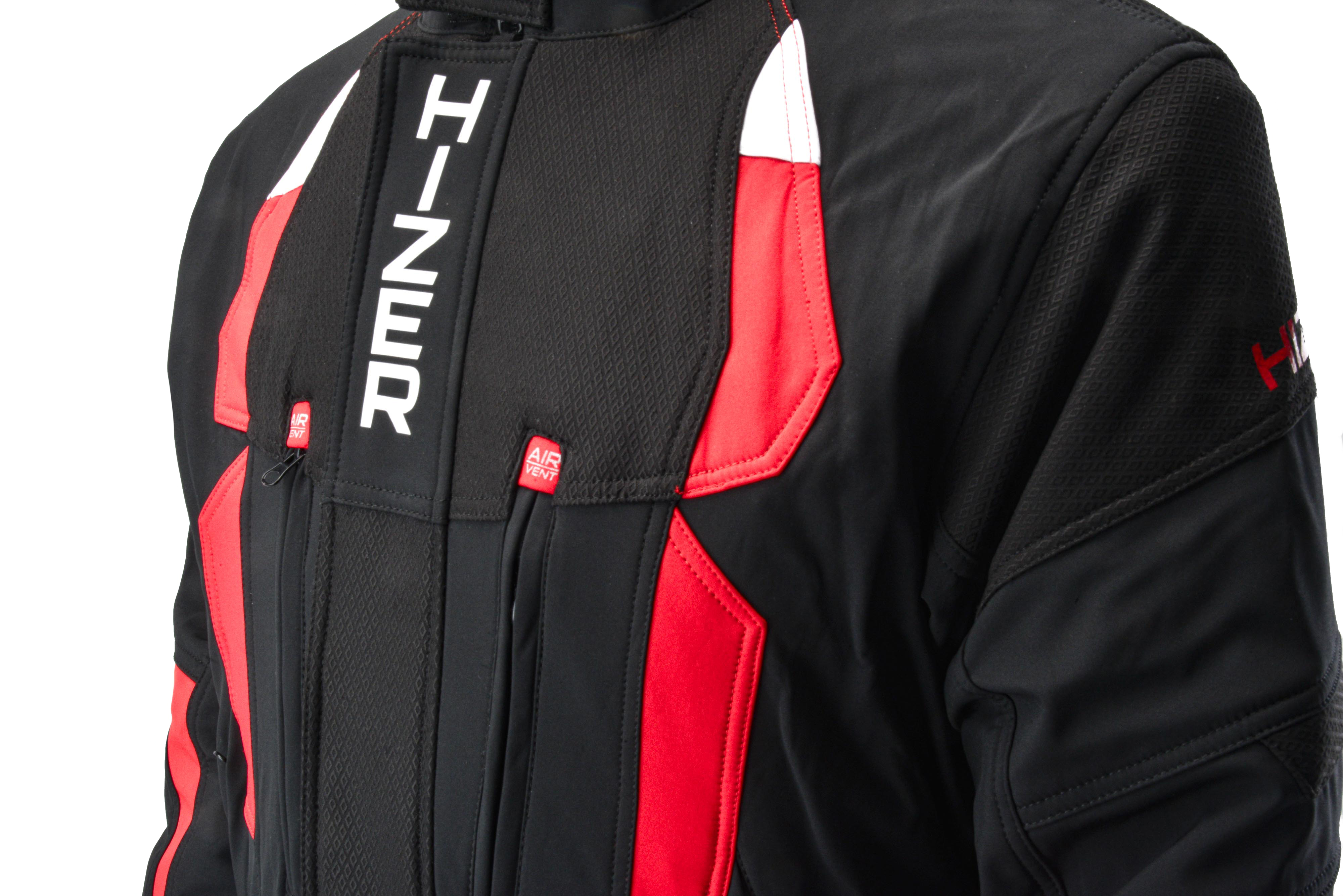 Куртка для снегохода HIZER №1 black-red (текстиль) (XXXL)