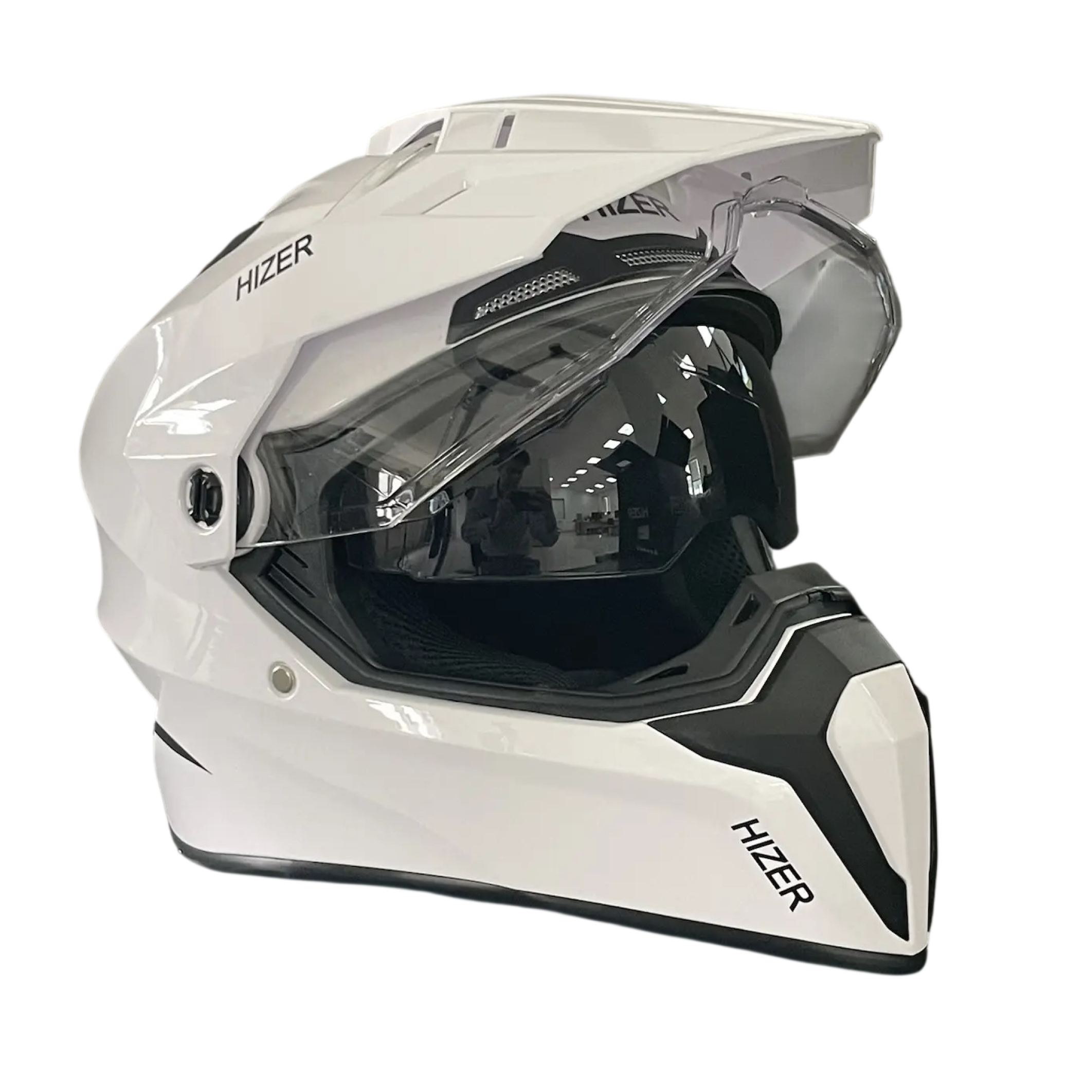 Шлем мото кроссовый HIZER J6808 №4 (XL) white