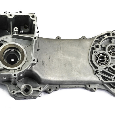 Картер левый 139QMB 50/80см3