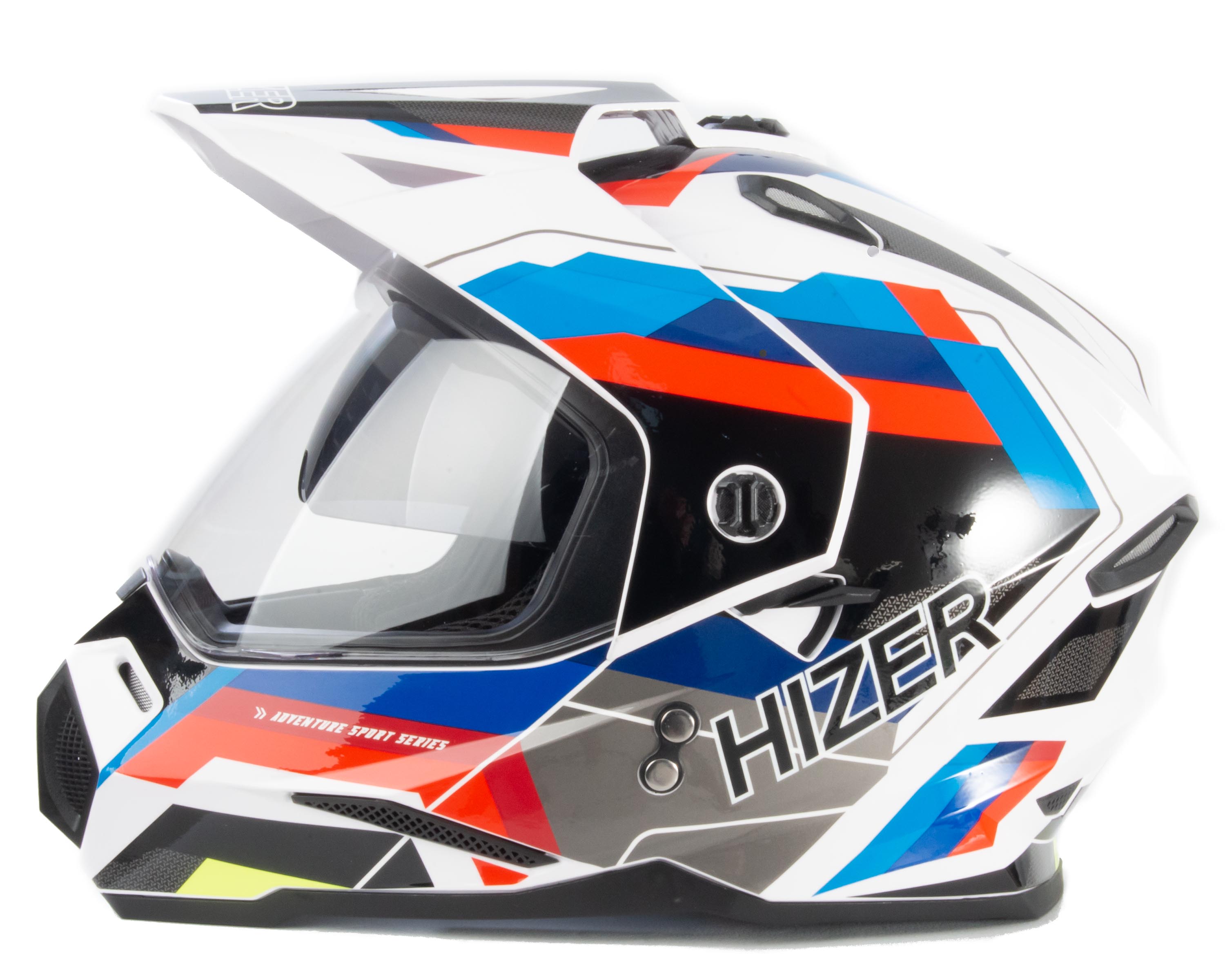 Шлем мото мотард HIZER J6802 №7 (XL) ADVENTURE (2 визора)