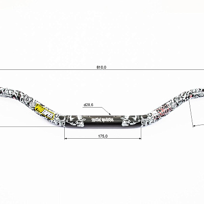 Руль 28мм OTOM №6 черный, L=810 мм