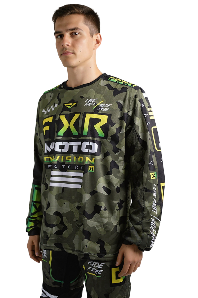 Джерси/футболка для мотокросса FXR №2 (XL) black/yellow