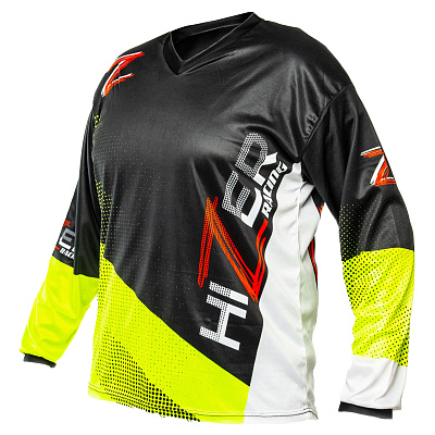 Джерси/футболка для мотокросса HIZER / Neon-Green/White (XXL) 