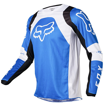 Джерси/футболка для мотокросса (детская) FOX №3 / Blue/White (рост 140-145 см)