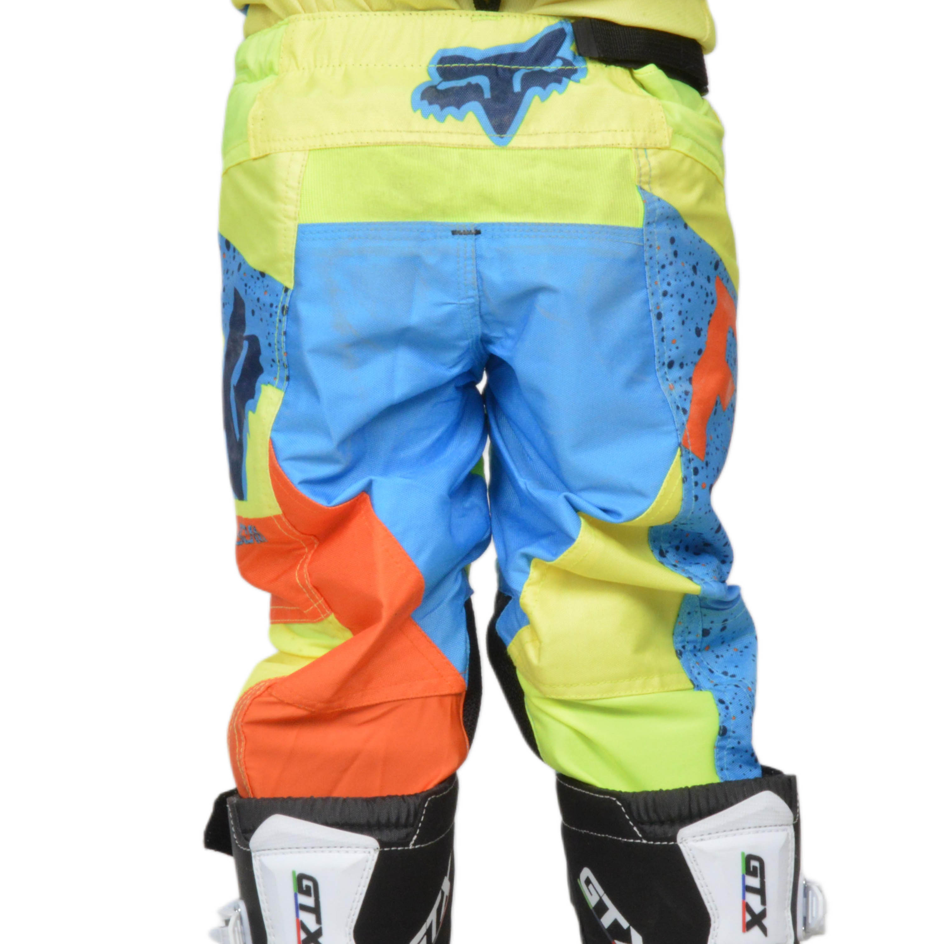 Штаны для мотокросса (детские) FOX №2 / Blue/Neon-Green (рост 145-155 см)