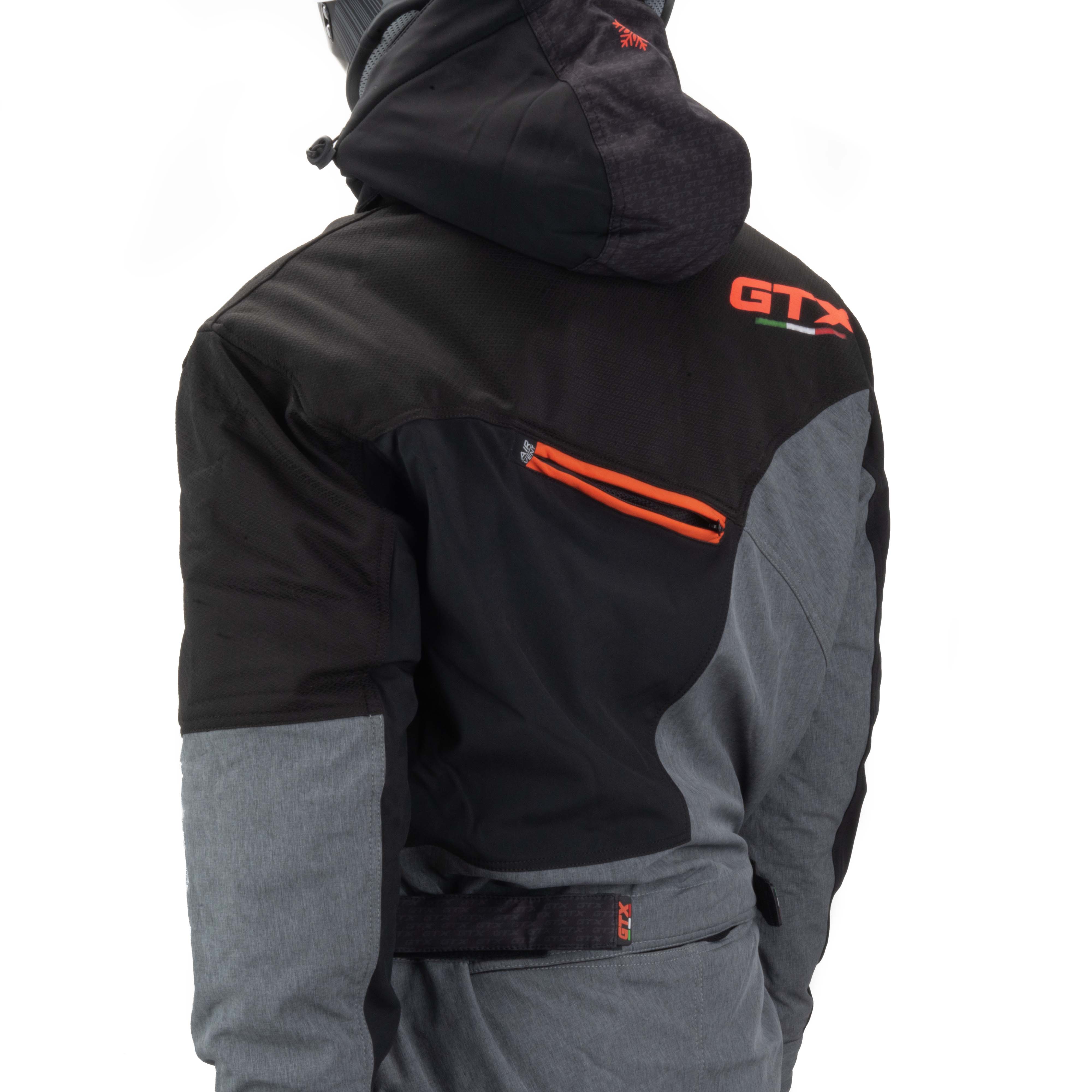 Комбинезон для снегохода GTX №3 black-orange (текстиль) (L)