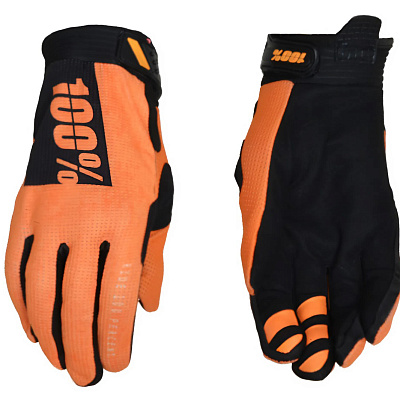 Перчатки мото 100% №3 orange/white/black (L) мотокросс