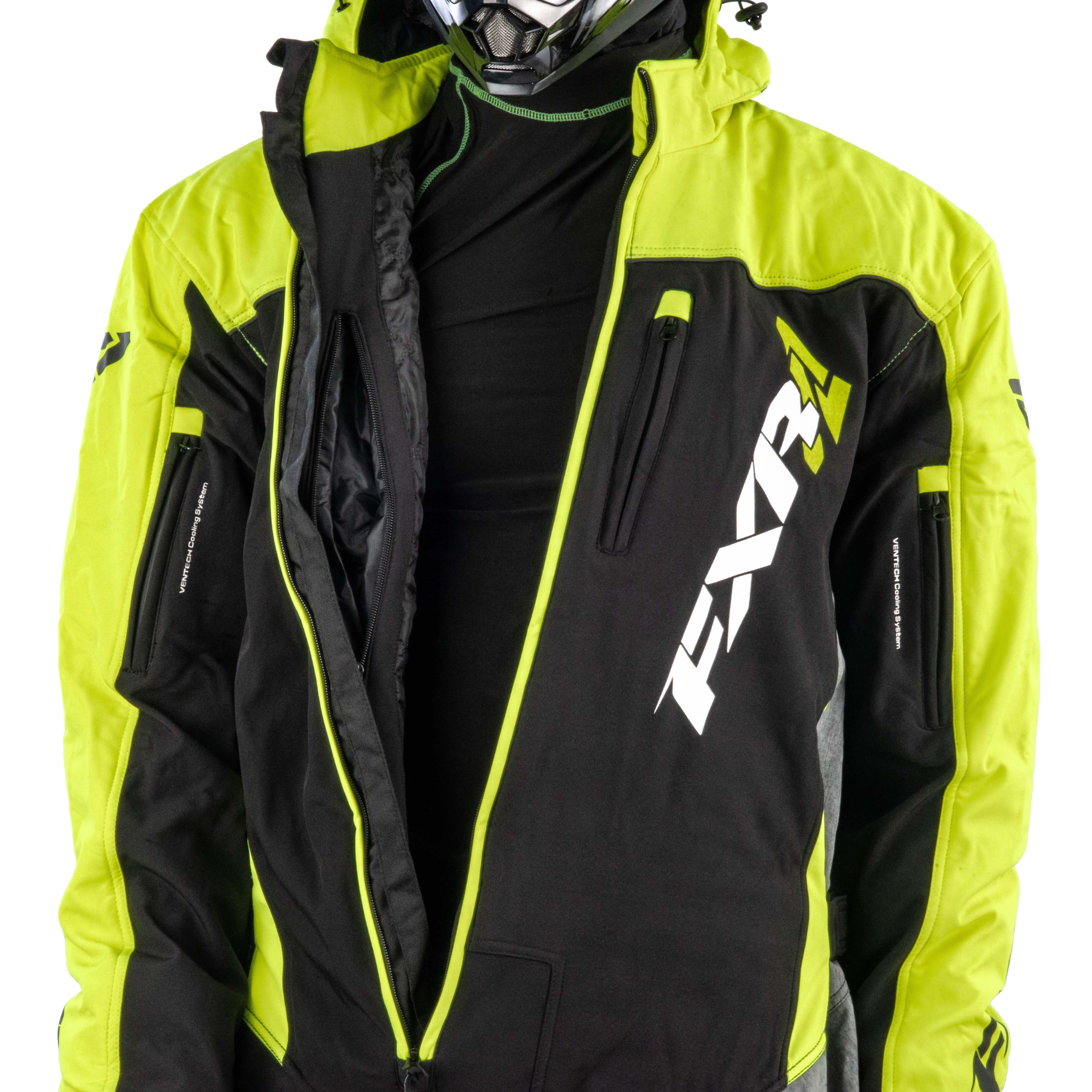 Комбинезон для снегохода FXR Maverick Lite №1 lemon-green (текстиль) (M)