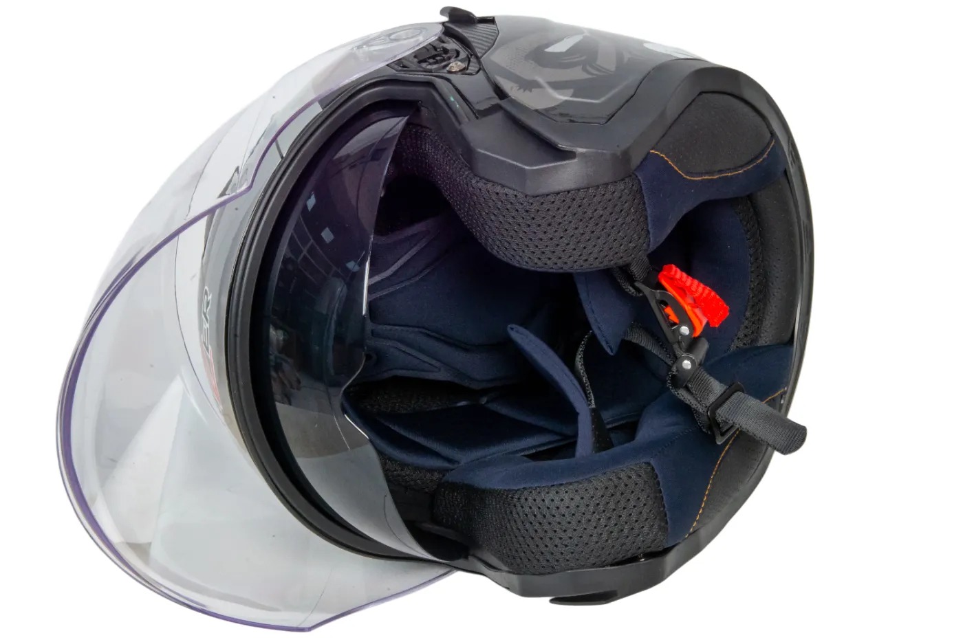 Шлем мото открытый HIZER J228 №2 (XL) black/gray