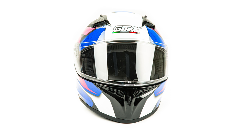 Шлем мото интеграл GTX 578 №3 (M) BLACK/PINK BLUE WHITE