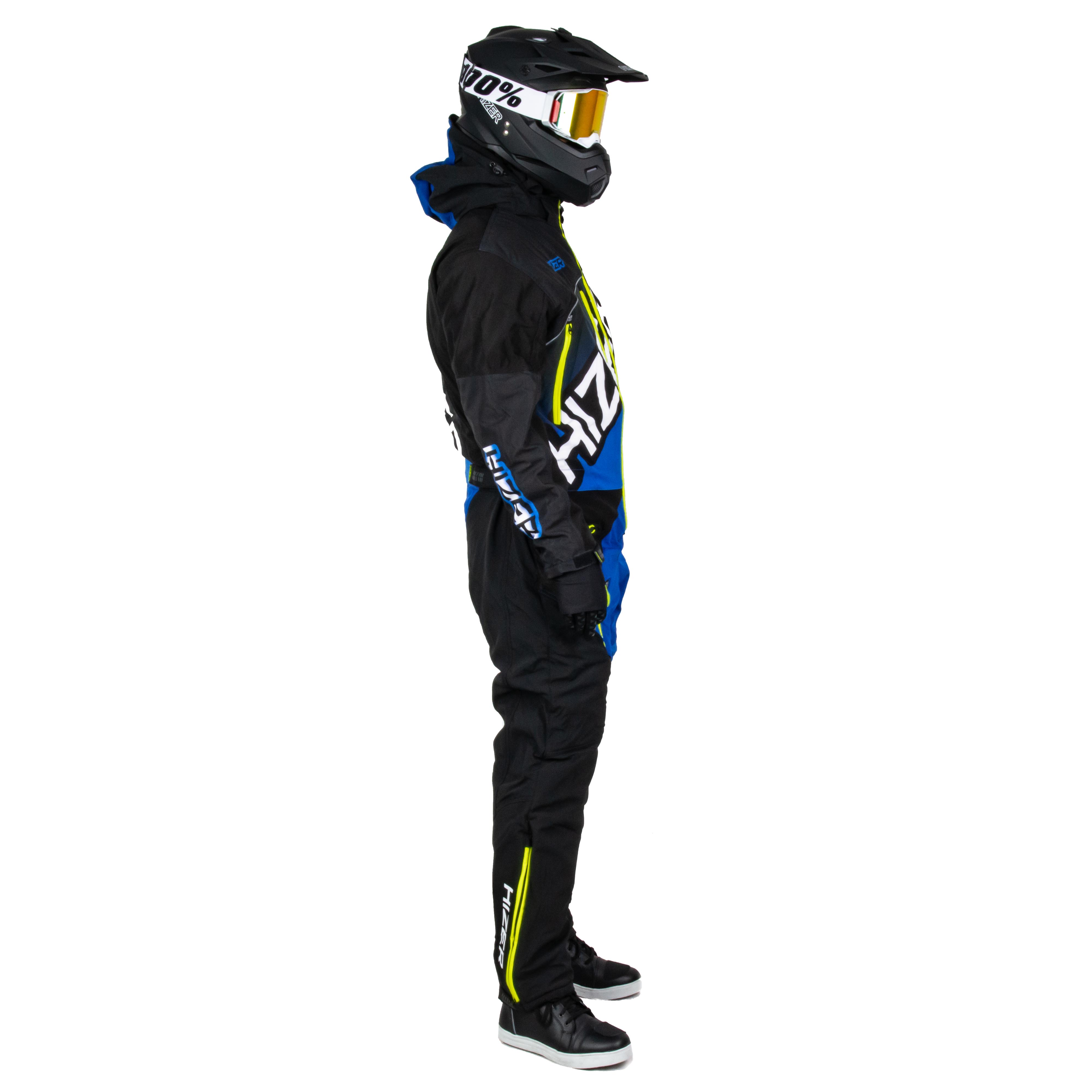 Комбинезон для снегохода HIZER №2 black-blue (текстиль) (XL)