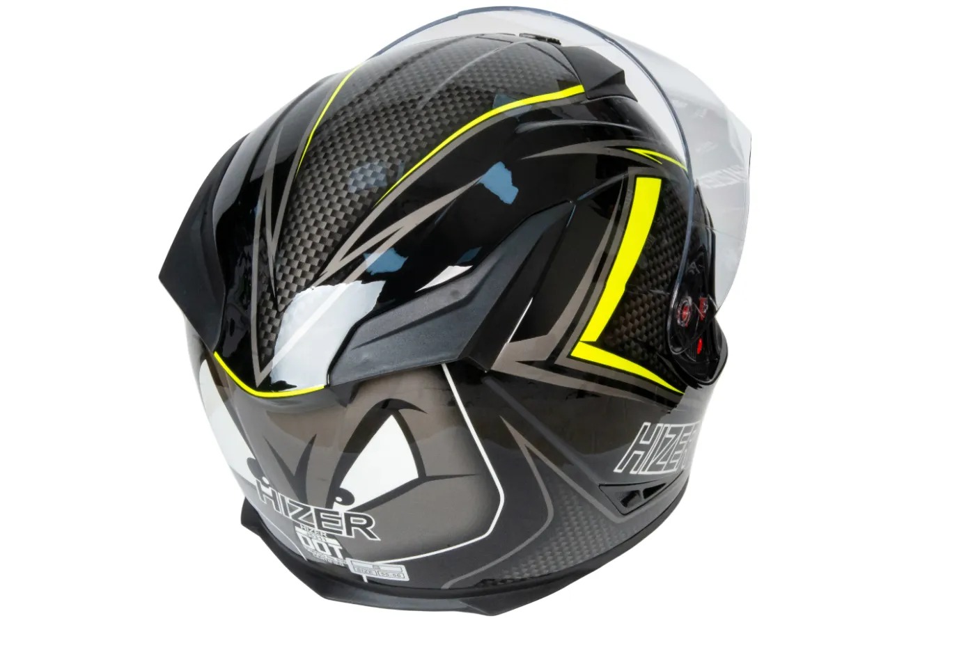 Шлем мото интеграл HIZER J5311 №1 (M)  black/lemon