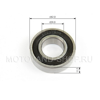 Подшипник 6004-2RS  d=42-20 h=12 mm