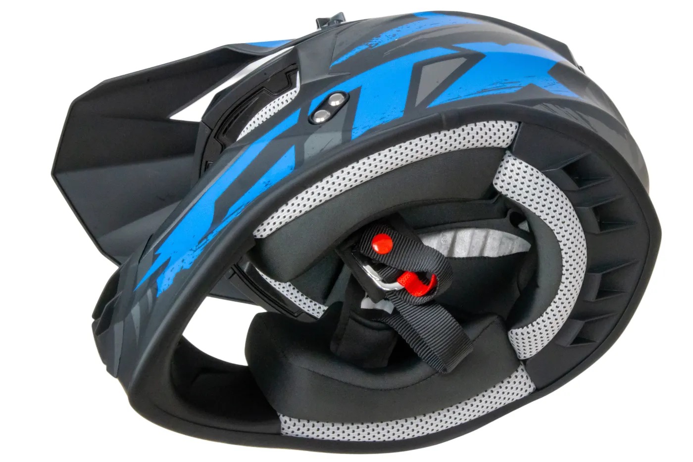 Шлем мото кроссовый GTX 633 №9 (L) BLACK/BLUE GREY