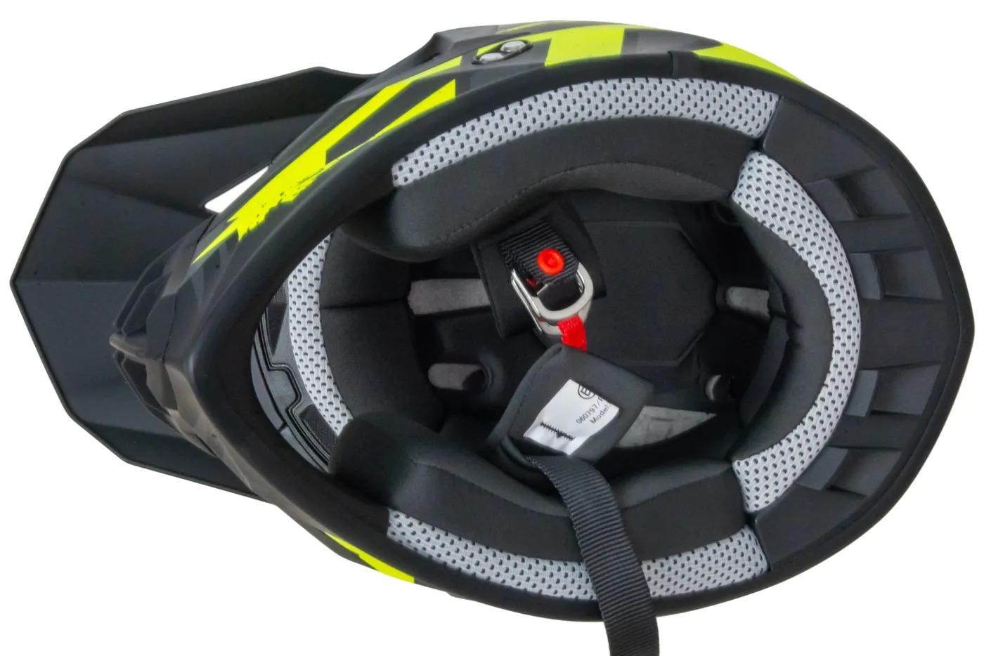 Шлем мото кроссовый GTX 633 №8 (XL) BLACK/FLUO YELLOW GREY