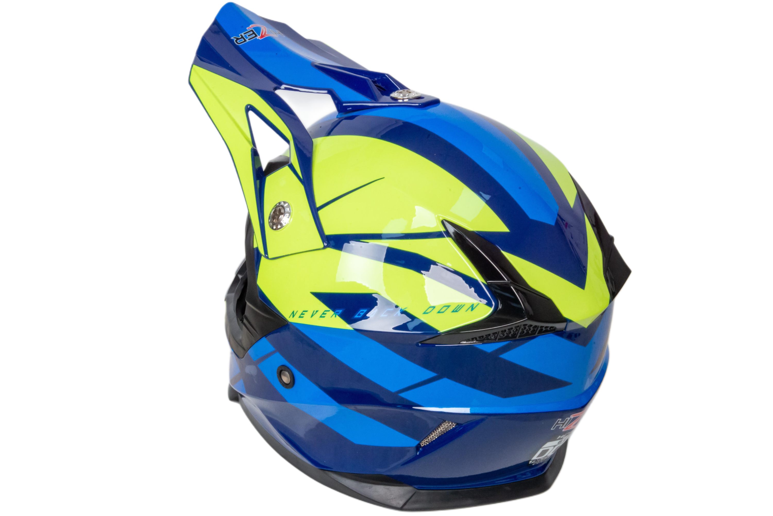 Шлем мото кроссовый HIZER 915 №6 (XL) havy/neon/yellow/blue