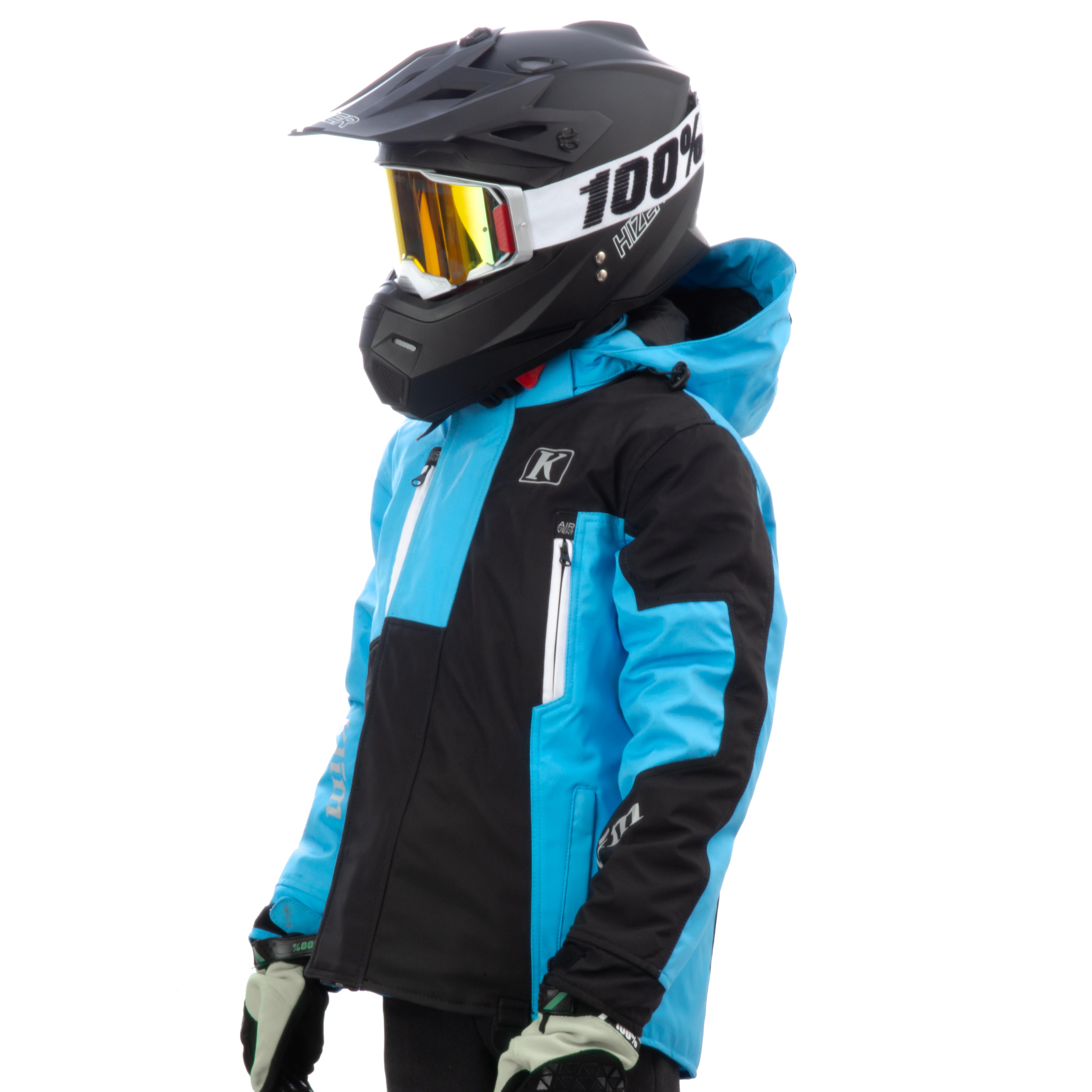 Куртка для снегохода (детская) KLIM KOMPOUND №3 black-blue (текстиль) (12Y)