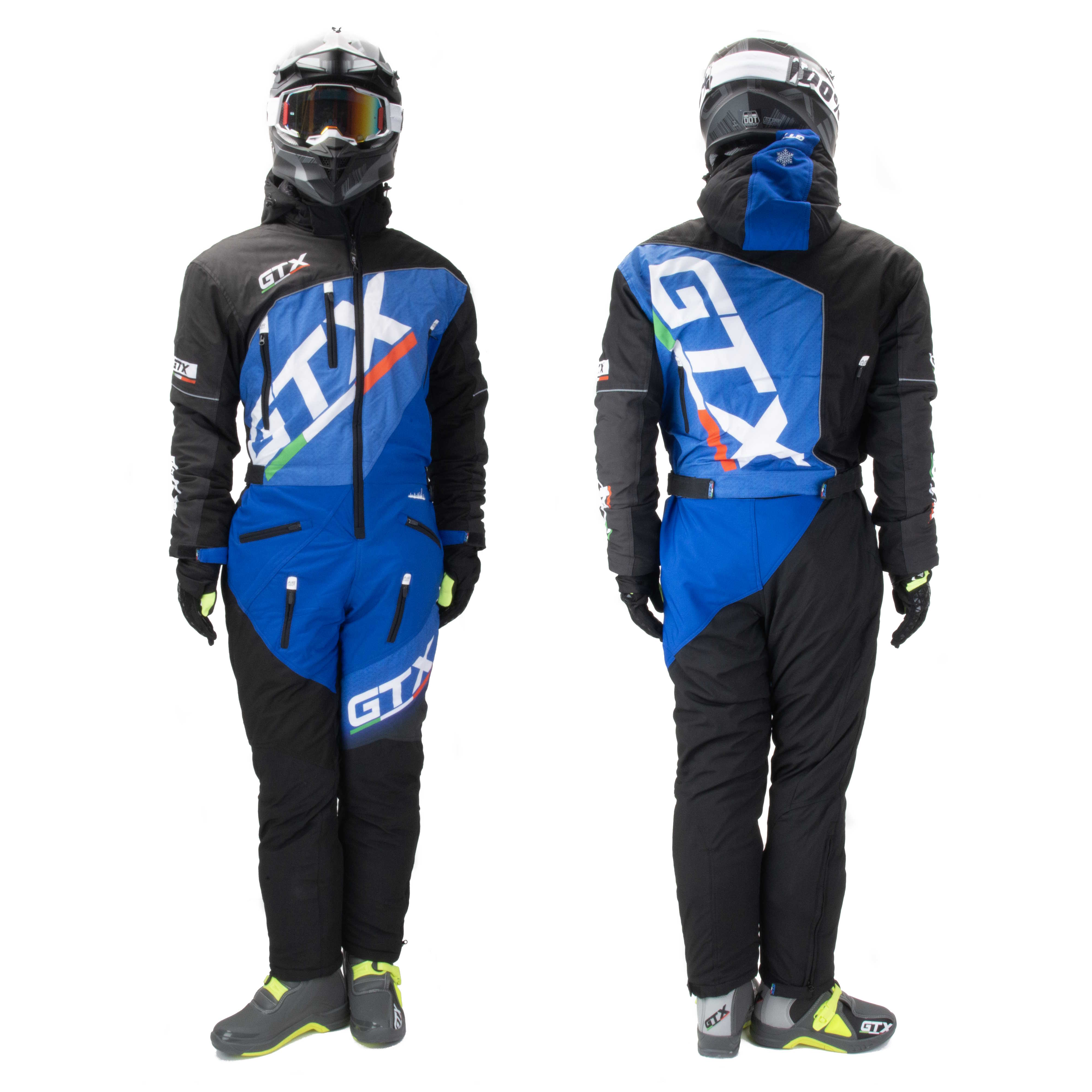 Комбинезон для снегохода GTX №1 black-blue (текстиль) (L)