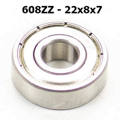 Подшипник 608ZZ  d22-8 h=7